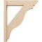 Ekena Millwork 6-in W x 28-in D x 34-in H Funston Slat Rough Cedar Woodgrain TimberThane Outlooker, Primed Tan OUTUR060X28X34FST24RCPR - alternate 3